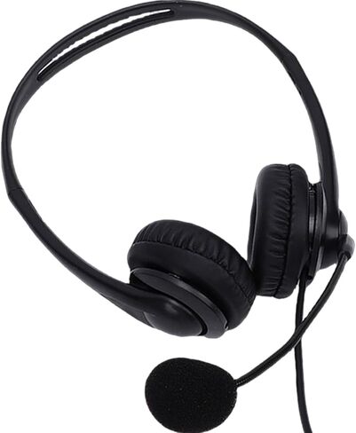 Yoidesu Wired Headphones, Adjustable Microphone Boom Noise Cancelling Mic 30mm HD Speakers Inline Volume Control, with 3.5mm Jack, for PC Laptop Phone Zoom Calls Online Meetings OS X in Saudi Arabia
