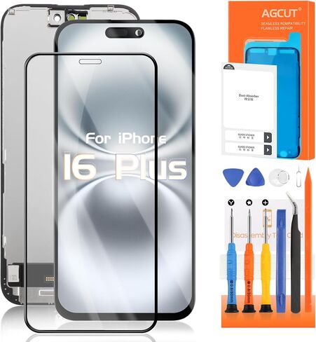 INCELL لشاشة iPhone 16 Plus البديلة لشاشة iPhone 16 Plus LCD A3290، A3082، A3289، A3291 مجموعة أدوات إصلاح تجميع شاشة LCD تعمل باللمس in Kuwait