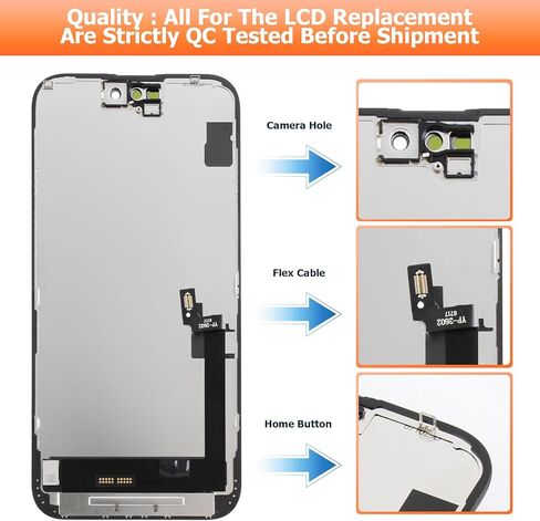 INCELL لشاشة iPhone 16 Plus البديلة لشاشة iPhone 16 Plus LCD A3290، A3082، A3289، A3291 مجموعة أدوات إصلاح تجميع شاشة LCD تعمل باللمس in Kuwait