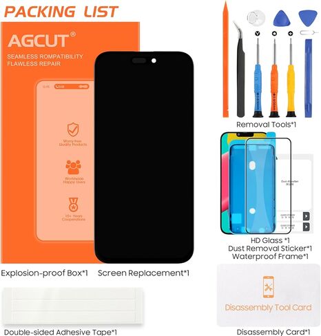 INCELL لشاشة iPhone 16 Plus البديلة لشاشة iPhone 16 Plus LCD A3290، A3082، A3289، A3291 مجموعة أدوات إصلاح تجميع شاشة LCD تعمل باللمس in Kuwait