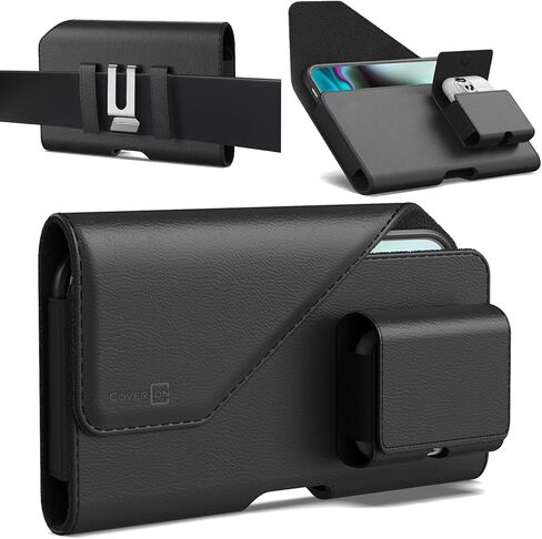 حافظة CoverON مع حامل سماعات الأذن لهاتف Google Pixel 10 9 Pro XL 9a /8 Pro 7 Pro 6 Pro/Pixel 7 6 5A 4 XL حافظة هاتف بمشبك حزام وسماعات أذن وفتحة لحمل حقيبة جلدية (تناسب Otterbox أو أي حافظة) in Kuwait