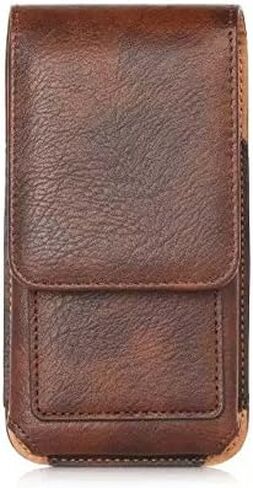 Vertical PU Leather Belt Holster Case Pouch with Swivel Belt Clip Card Slot for iPhone 11 12 13 14 Pro XR X/Galaxy Note 10 S23 S22 S10e A10e /Google Pixel 5 4/ Huawei P30/ Moto E6/ LG Rebel 4 (Brown) in Saudi Arabia