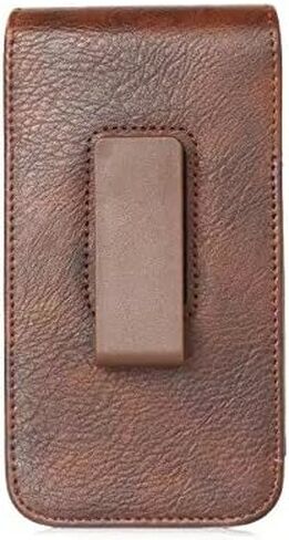 Vertical PU Leather Belt Holster Case Pouch with Swivel Belt Clip Card Slot for iPhone 11 12 13 14 Pro XR X/Galaxy Note 10 S23 S22 S10e A10e /Google Pixel 5 4/ Huawei P30/ Moto E6/ LG Rebel 4 (Brown) in Saudi Arabia