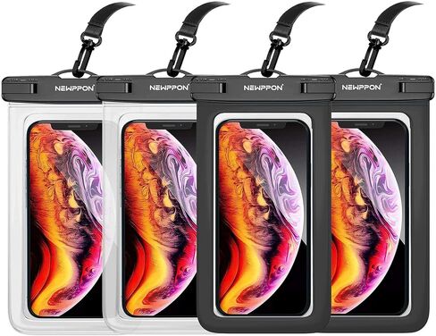 4 Pack Floating Waterproof Phone Pouch - Float Clear Cell Holder Protector with Lanyard - Universal Large Floatable Water Proof Dry Bag Case for iPhone 16 Pro Max Samsung Galaxy - Beach Swimming Pool in Saudi Arabia