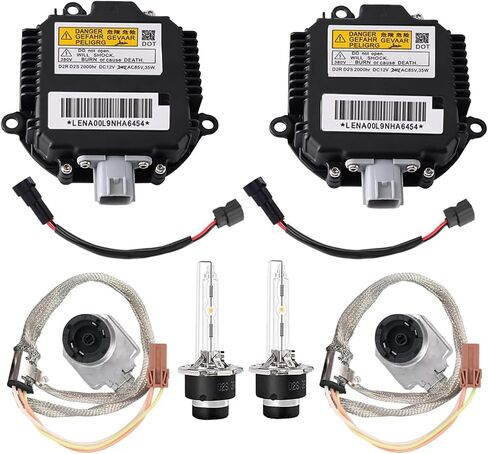 2X Headlight Ballast and Igniter Kit with D2S Bulb - Pair for Both Sides | Compatible with Infiniti Nissan 350Z G37 G35 FX35 Murano Altima Maxima QX56, Replace 28474-89904 28474-8991A NZMNS111LANA in Saudi Arabia