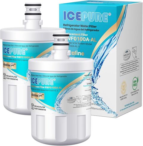 فلتر مياه الثلاجة ICEPURE 5231JA2002A، متوافق مع LG LT500P، GEN11042FR-08، ADQ72910901، ADQ72910907، LFX25974ST، LFX25973S، Kenmore 9890، 469890 4PACK in Kuwait