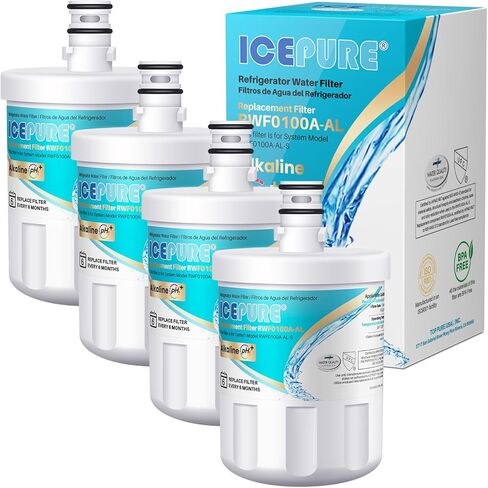 ICEPURE 5231JA2002A Refrigerator Water Filter,Compatible with LG LT500P, GEN11042FR-08, ADQ72910901, ADQ72910907, LFX25974ST, LFX25973S, Kenmore 9890, 469890 4PACK in Saudi Arabia