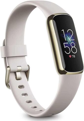 Fitbit Luxe Soft Gold Stainless Steel Case & Lunar White Band in Saudi Arabia