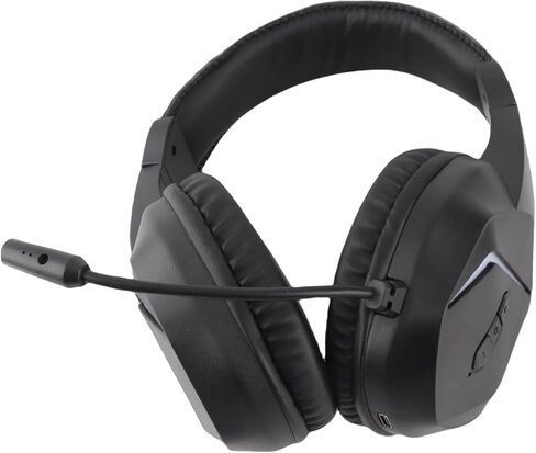 40mm Drivers Low Latency Gaming Headphones with LED Lights Omnidirectional Microphone for Laptop Gaming (Black+Wireless BT Version) in Saudi Arabia
