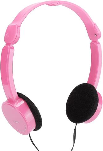 سماعات رأس سلكية قابلة للطي، سماعة ستيريو ABS خفيفة الوزن مع ميكروفون للأطفال، مثالية لمكالمات Skype والاستخدام المدرسي (أحمر) in Kuwait