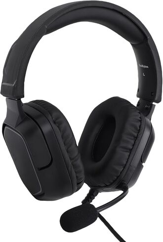 3.5mm Gaming Headset with OmniDirectional Noise Cancelling Microphone, Over Ear Game Headset for Desktop PC, Gaming Console, RGB (Black) in Saudi Arabia