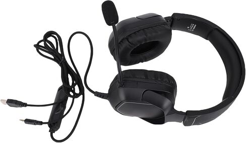3.5mm Gaming Headset with OmniDirectional Noise Cancelling Microphone, Over Ear Game Headset for Desktop PC, Gaming Console, RGB (Black) in Saudi Arabia