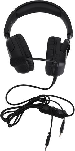 3.5mm Gaming Headset with OmniDirectional Noise Cancelling Microphone, Over Ear Game Headset for Desktop PC, Gaming Console, RGB (Black) in Saudi Arabia