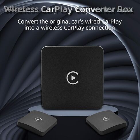 صندوق محول محول مع CarPlay اللاسلكي وAndroid Auto، مشغل سيارات بلوتوث 5.0، اتصال تلقائي سريع بدون تأخير، تصميم مضغوط لنظام Android مع منفذ USB/USB-C أسود in Kuwait