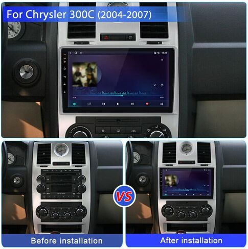 9 inch Touchscreen Support CarplayAndroid AutoWiFiGPS NavigationSteering Wheel Control,Compatible for 300 C 300C 2004-2007 GPS Navi WiFi Android 12.0 2+32GB in Saudi Arabia