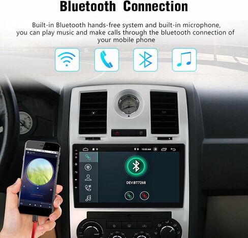 9 inch Touchscreen Support CarplayAndroid AutoWiFiGPS NavigationSteering Wheel Control,Compatible for 300 C 300C 2004-2007 GPS Navi WiFi Android 12.0 2+32GB in Saudi Arabia