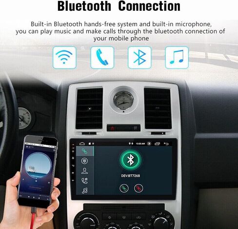 9 inch Touchscreen Support CarplayAndroid AutoWiFiGPS NavigationSteering Wheel Control,Compatible for 300 C 300C 2004-2007 GPS Navi WiFi Android 12.0 2+32GB in Saudi Arabia