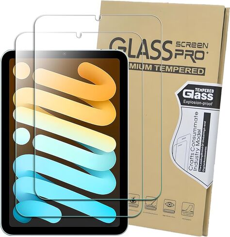 Screen Protector for iPad mini (A17 Pro, 2024 Model, 7th Generation) / mini 6 (2021 Model, 6th Generation), 8.3-Inch, Tempered Glass Film, 2-Pack in Saudi Arabia