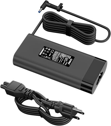 محول تيار متردد 150 وات لشاحن الكمبيوتر المحمول HP 19.5V/7.7A مزود طاقة مع طرف 4.5x3.0 مم متوافق مع HP Victus/OMEN 15 17 /Pavilion Gaming/ZBook Fury/Studio in Kuwait