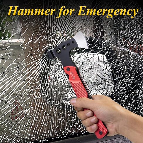 RoverTac التخييم الفأس متعددة المهام البقاء على قيد الحياة والعتاد، 14 في 1 أداة متعددة الفأس المطرقة سكين المنشار فتاحة زجاجات النار بداية صافرة، هدايا للرجال أبي له، مثالية للتخييم البقاء على قيد الحياة المشي لمسافات طويلة الصيد in Kuwait