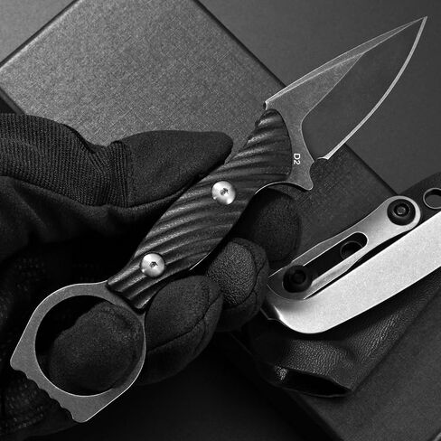 C1399 6.5 "سكين صغير ذو نصل ثابت، D2 بليد G10 مقبض كامل تانغ EDC أداة سكين مع مشبك جيب للخارجية، والبقاء على قيد الحياة، والمشي لمسافات طويلة، والتخييم in Kuwait