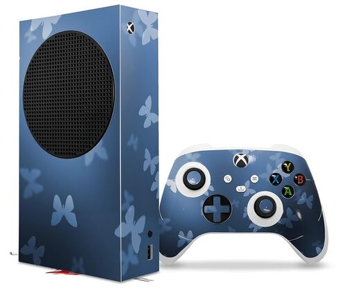 غلاف WraptorSkinz Skin متوافق مع وحدة التحكم ووحدة التحكم XBOX Series S لعام 2020 Bokeh Butterflies Blue (XBOX غير متضمن) in Saudi Arabia