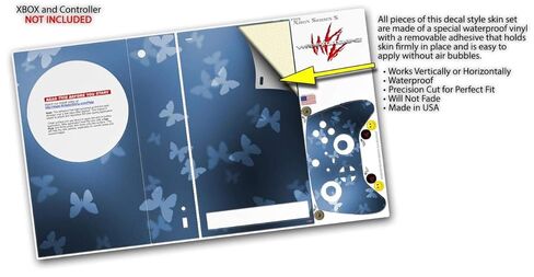 غلاف WraptorSkinz Skin متوافق مع وحدة التحكم ووحدة التحكم XBOX Series S لعام 2020 Bokeh Butterflies Blue (XBOX غير متضمن) in Saudi Arabia
