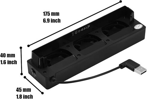 Cooling Fan, 3 Built in Fans USB Cooling Stand Dock for Console, with Adjustable Speed Normal Mode in Kuwait
