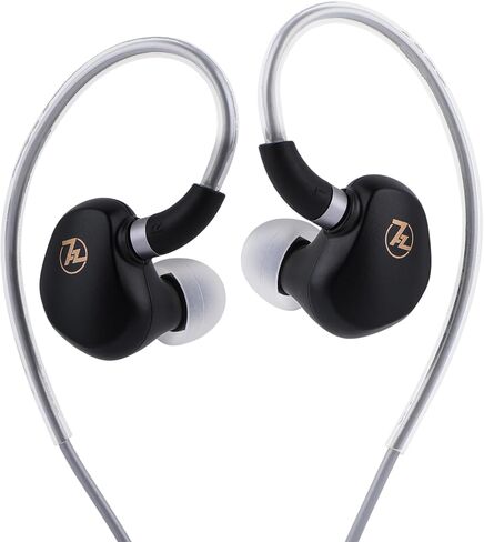7HZ G1 in-Ear Monitor, 10mm DLC Dynamic Driver IEM Wired Earbuds, HiFi Headphones with Detachable OFC Silver-Plated Cable for Gaming and Music Audiophiles (Without Mic, Black) in Saudi Arabia