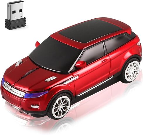 ماوس لاسلكي لطيف لفئران السيارة، أبيض قابل للحمل، فئران ممتعة ورائعة، ماوس USB مضحك لأجهزة الكمبيوتر المحمول والكمبيوتر اللوحي ماك بوك للأطفال والبنات والصبيان والنساء والرجال والأم والأب والأيدي الصغيرة للسفر والمكتب والمدرسة in Kuwait