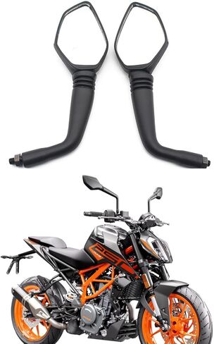 Motorcycle Rearview Mirrors Extended Stem Side Mirrors with Left-hand and Right-hand Threads Compatible With KTM Duke 200 390 790 Aftermarket Parts(1 Pair) in Saudi Arabia