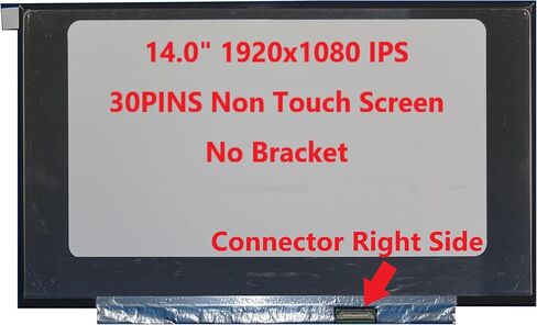 شاشة بديلة LCD جديدة FHD 1920x1080 (بدون لمس) 14.0 بوصة N140HCA-EBC (بدون أقواس) 30 دبوس لامع لجهاز HP Pavilion X360 14-CD2053CL لتطبيق الكمبيوتر المحمول/الشاشة/الشاشة/LCD in Saudi Arabia