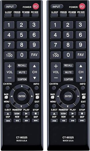 جهاز تحكم عن بعد CT-90325 متوافق مع تلفزيونات توشيبا، لا يتطلب إعداد، عالمي لشاشات LCD وLED و4K وأجهزة HDTV الذكية، متوافق مع موديلات 32C110U، 40E210U، 46G310U، 55G310U in Kuwait