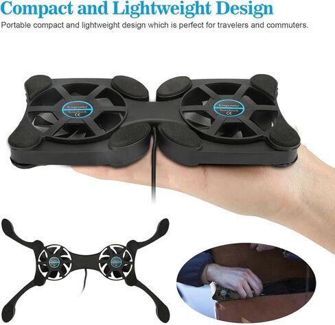 Dual Fans Laptop Cooling Pad, Ergonomic USB Powered Laptop Stand for Laptop PC Notebook in Saudi Arabia
