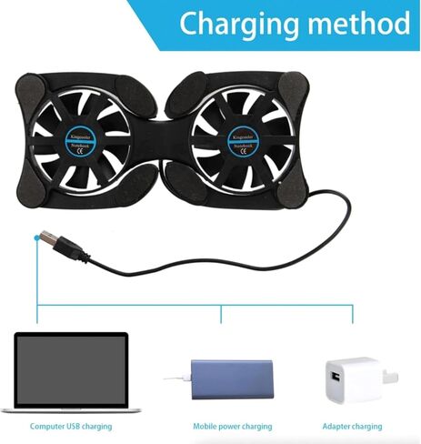 Dual Fans Laptop Cooling Pad, Ergonomic USB Powered Laptop Stand for Laptop PC Notebook in Saudi Arabia