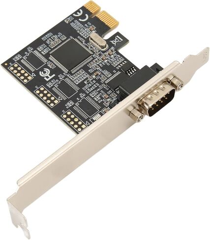 Acouto HighSpeed PCIe X1 RS232 Serial Adapter Card - Single Port Converter for, DOS with Design and Easy Installation in Saudi Arabia