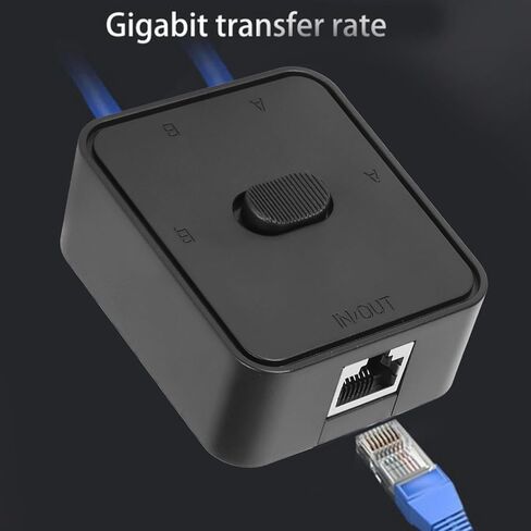 موزع إيثرنت جيجابت 1 إلى 2، 2 في 1 خارج 1 في 2 خارج شبكة إيثرنت، محول موسع PoE بسرعة 1000 ميجابت في الثانية RJ45 لكابل Cat5/5e/6/7/8 in Kuwait