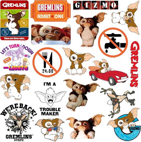 مجموعة متنوعة من الملصقات الفاخرة الكبيرة من الفينيل 50 قطعة من Gremlins - ملصقات مقطوعة بالقالب لأجهزة الكمبيوتر المحمول وزجاجة المياه والكمبيوتر اللوحي والاستخدام الداخلي والخارجي in Saudi Arabia