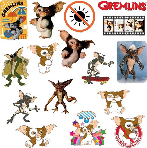 مجموعة متنوعة من الملصقات الفاخرة الكبيرة من الفينيل 50 قطعة من Gremlins - ملصقات مقطوعة بالقالب لأجهزة الكمبيوتر المحمول وزجاجة المياه والكمبيوتر اللوحي والاستخدام الداخلي والخارجي in Saudi Arabia