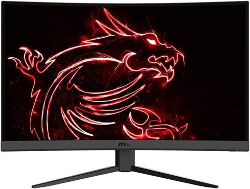 MSI 32 بوصة FHD 1500R انحناء غير وهج إطار ضيق للغاية 1 مللي ثانية 1920 × 1080 165 هرتز معدل تحديث تعديل الميل شاشة ألعاب منحنية FreeSync (Optix G32C4)، أسود (متجدد) in Kuwait