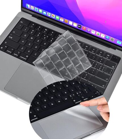 غطاء لوحة المفاتيح الفاخر وقطعتين من غطاء حماية لوحة التتبع لجهاز MacBook Air 13.6 بوصة M2 موديل A2681 2023 2022 in Kuwait