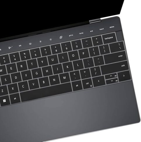 قطعتان من غطاء لوحة المفاتيح لجهاز 2025 Dell XPS 13 9345 9350 13.4 بوصة، XPS 13 9320 Plus 13.4 بوصة، Dell 16 Premium Laptop DA16250 (غير مناسب للإصدار القديم XPS 13 9350/XPS 14 9440 9450/16 9640) - أسود + شفاف in Kuwait