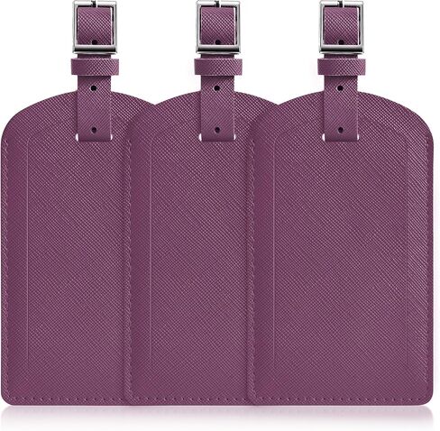 3 Pack Luggage Tags for Suitcases, TSA Approved Bag Tags, Baggage Tags with Privacy Protection, Travel Essentials Luggage Accessories, Black in Saudi Arabia