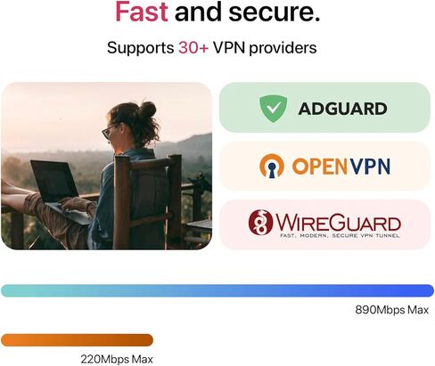 Pyramid Pi 4000 (Raspberry Pi Powered) Superfast VPN Travel Router | Dual-Band Portable WiFi Router for Travel, OpenWrt Open Source, AdGuard Built-in, RV/Business/Cruise in Saudi Arabia