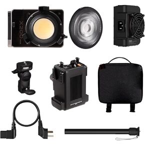 ضوء فيديو LED COB بقدرة 200 واط من Aoresac، ضوء تصوير خفيف الوزن 830 جرام مع شاشة LCD 1.3 بوصة، درجة حرارة لون قابلة للتعديل للتصوير في الاستوديو الداخلي والخارجي (#1) in Kuwait