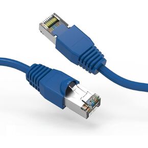 كابل شبكة إيثرنت محمي بطول 35 قدم Cat6A (SSTP) أزرق، حزمة واحدة in Kuwait
