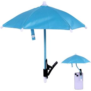 Cell Phone Umbrella Clip, Adjustable Cell Phone Umbrella Sun Shade Clip Mini Shade Cover for Protect Cellphone Device Screen from Sun Rain (Black) in Kuwait