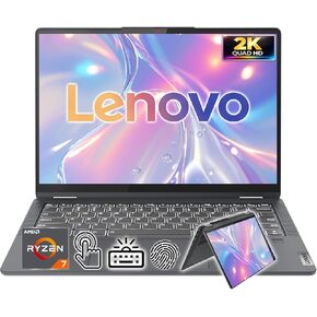 Lenovo IdeaPad 14 بوصة 2.2K QHD 2 في 1 كمبيوتر محمول بشاشة تعمل باللمس | معالج AMD Ryzen 7 | Win 11 | ذاكرة الوصول العشوائي 16 جيجابايت | 1 تيرابايت PCIe SSD | لوحة مفاتيح بإضاءة خلفية | بصمة الإصبع | كاميرا 1080 بكسل | كمبيوتر محمول قابل للتحويل للعمل وا in Kuwait