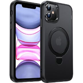 LeYi for iPhone-11 Phone Case, for Magsafe with Stand [ Kickstand Ring Holder] Cover Funda para iphone11 Women Man Magnetic Rugged Military Grade Protective Heavy Duty Slim ipone 11case, Black in Kuwait