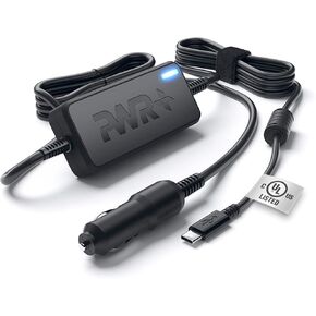 شاحن سيارة USB-C لجهاز Dell Latitude 3410 3510 3540 3550 5320 5420 5430 5440 5510 5520 5530 5540 5550 7320 7420 7430 7440 7450 Pro 14 16 Plus محول DC للكمبيوتر المحمول - أمان UL، طويل سلك الطاقة، الشحن السريع in Kuwait